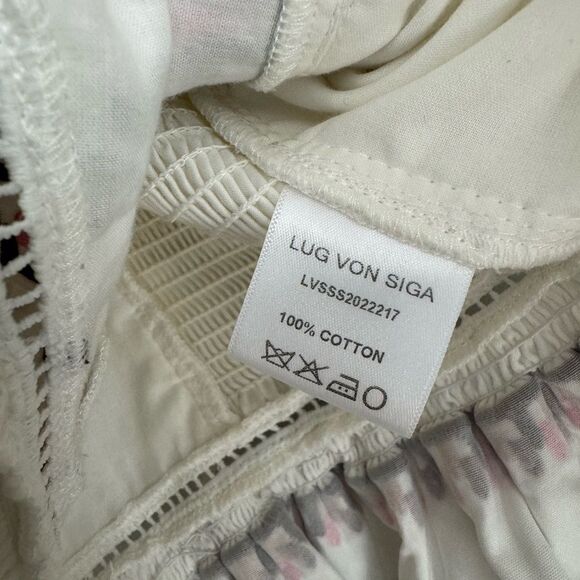 LUG VON SIGA Jade Peplum-Hem Floral Embroidered Top - Picture 5 of 6